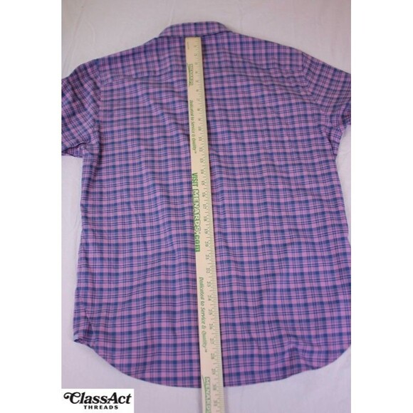 Bonobos Dress Shirt Slim Fit Pink Plaid Long Sleeve Stretch Sz L - Picture 5 of 8